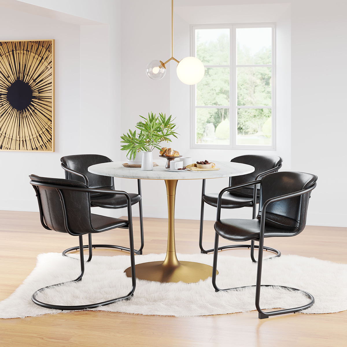 ZUO - Constance Ceiling Lamp in Brass