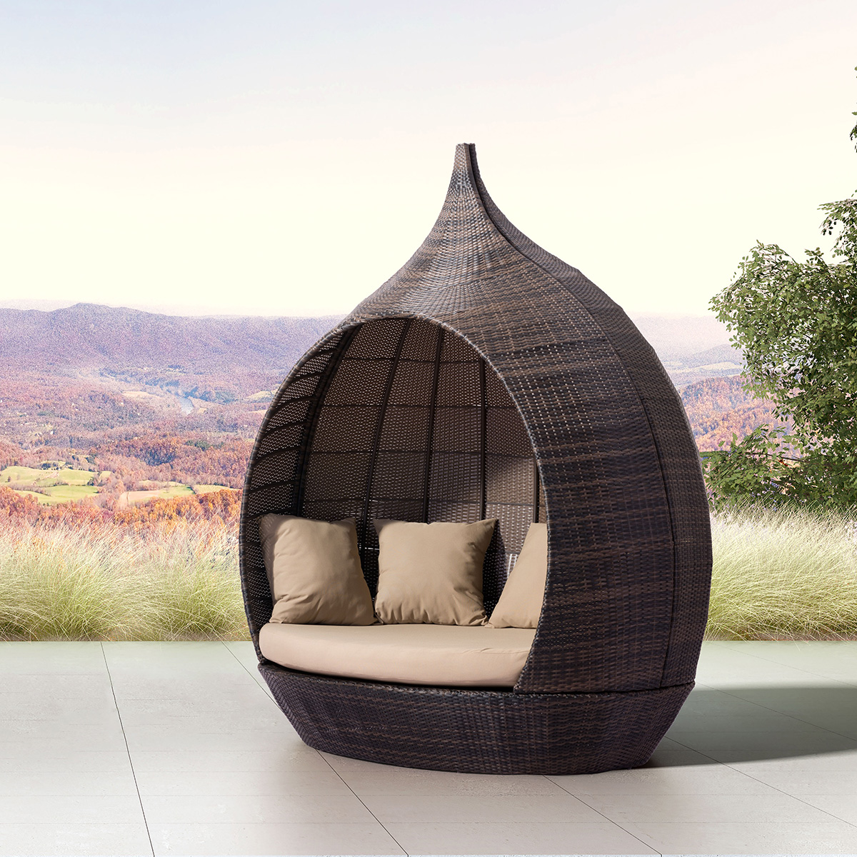 ZUO - Martinique Beach Daybed in Brown/Beige