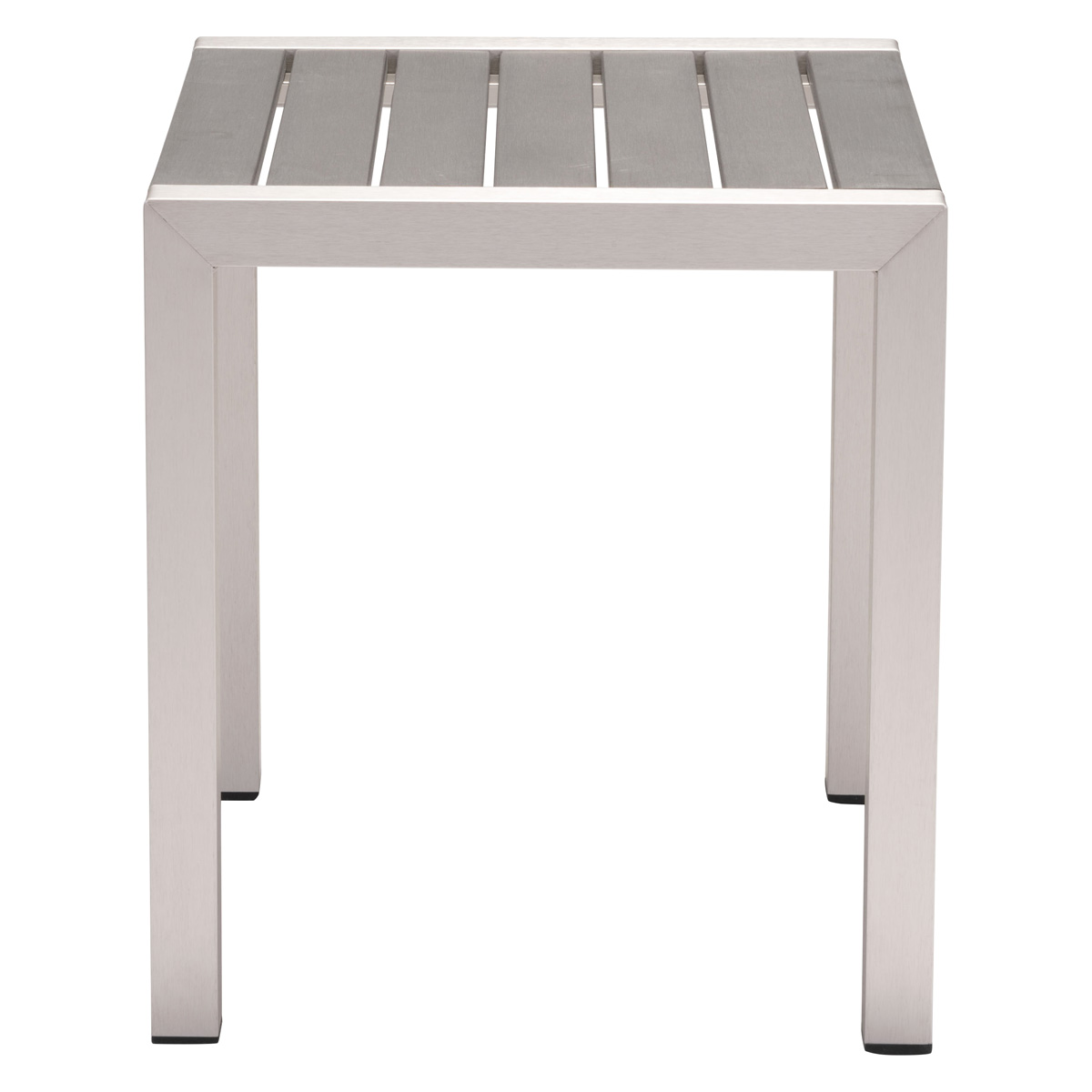 ZUO - Cosmopolitan Side Table in Silver/Light Gray