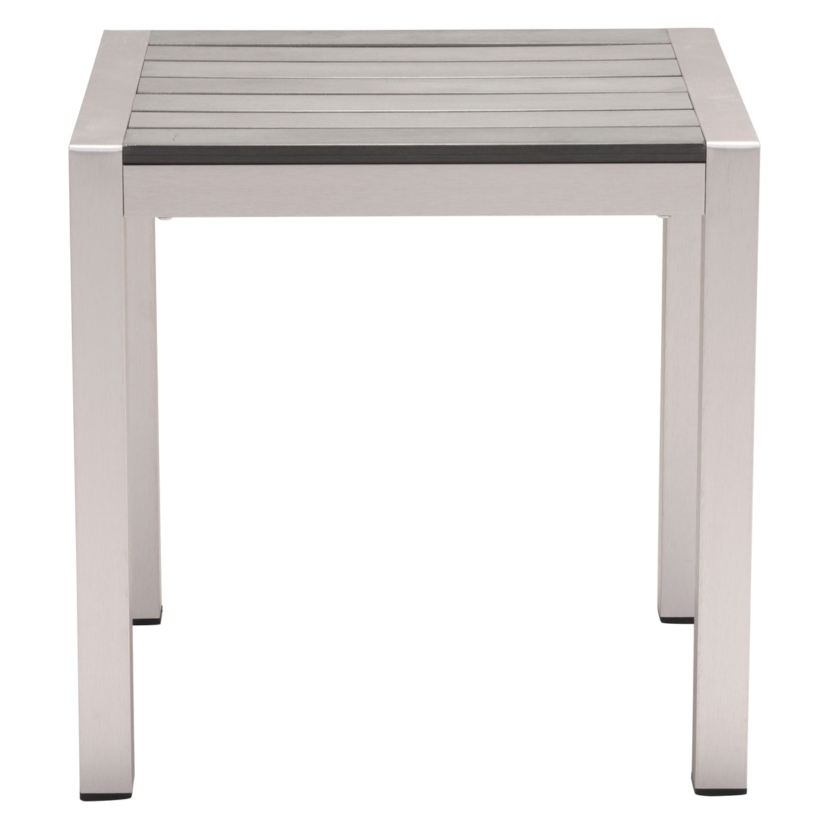 ZUO - Cosmopolitan Side Table in Silver/Light Gray