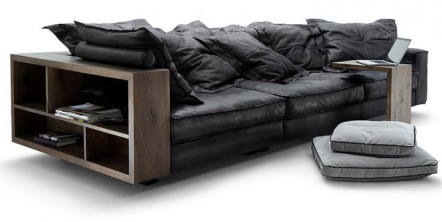 Calia Maddalena™ - Back To Black 4 Seater Sofa